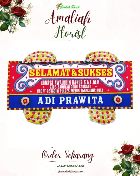 Papan Bunga Ucapan Selamat Pidada